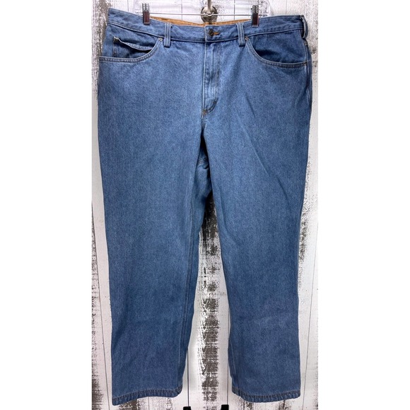 Duluth Trading Co. Jeans Mens 42x34 Blue Cotton Lined Workwear Casual Denim - Picture 1 of 7